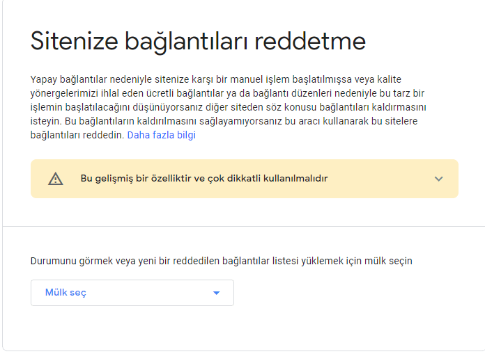 baglanti reddetme aracini aciniz