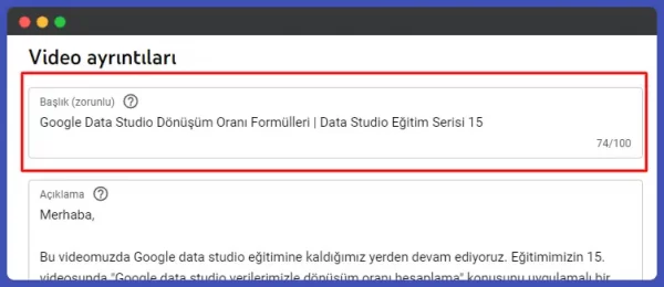youtube seo çalışmalarında video başlıklarınızın uzunluğuna dikkat edin